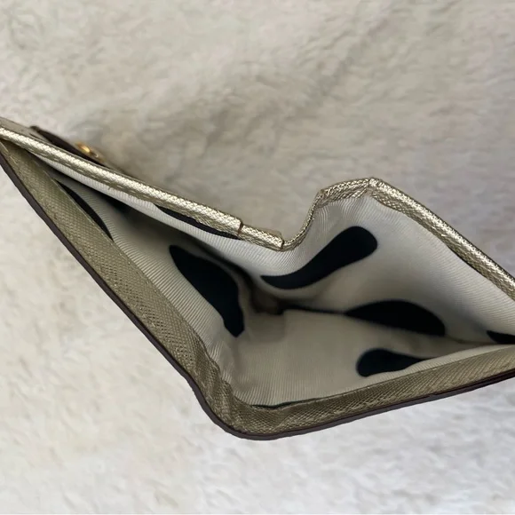 Kate Spade ♠️ metallic compact Wallet EUC - Picture 6 of 10